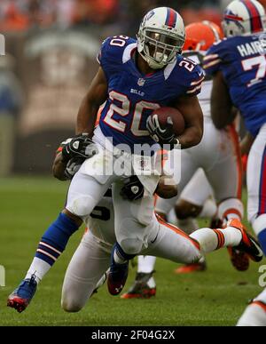 Cleveland quarterback Brandon Weeden, right, is hit by Buffalo defensive  end Mario Williams at Cleveland Browns Stadium on Sunday, September 23,  2012, in Cleveland, Ohio. The Buffalo Bills defeated the Cleveland Browns