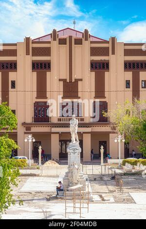 Sculpture statue of Calixto Garcia in the city square or parque, Holguin, Cuba Stock Photo