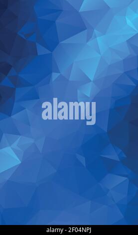 Abstract panoramic background with blue triangles - Vector illustration Stock Vector