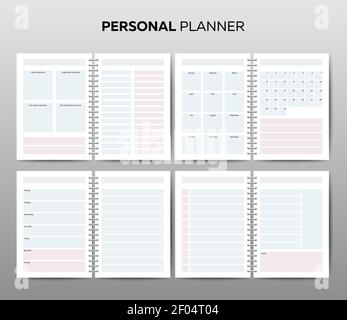 Vector templates for business planning with calendar Stock Vector