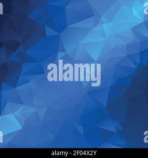 Abstract panoramic background with blue triangles - Vector illustration Stock Vector