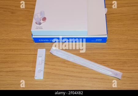 NHS Covid-19 Home Test Kit by NHS Test and Trace Stock Photo