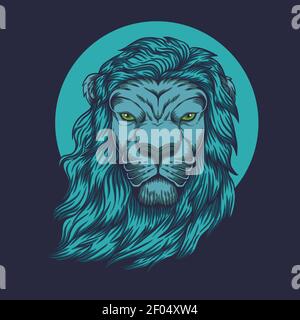 Lion head vector illustration for your company or brand Stock Vector