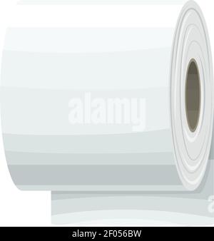 Kitchen towel or toilet paper isolated realistic object of personal hygiene. Vector soft toilet-paper, bathroom cleaning supplies, wc or restroom sani Stock Vector
