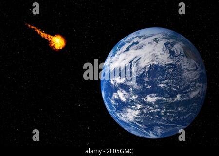 Dangerous asteroid approaching planet Earth, total disaster and life ...