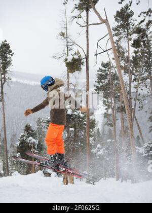 Skiing in Colorado Stock Photo