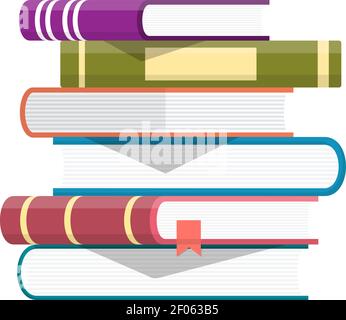Pile of books. Stock Vector