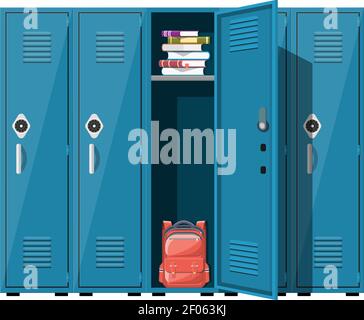 Blue metal cabinets. Stock Vector