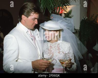 HOLLYWOOD - MAY 1: Actor Sam J. Jones and fiance Lynn Eriks pose for ...