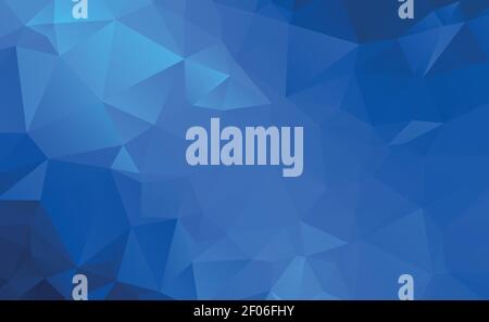 Abstract panoramic background with blue triangles - Vector illustration Stock Vector