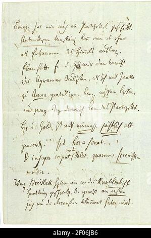 Pismo Jerneja Kopitarja Žigi Zoisu; Dunaj, 15. 8. 1812 (6). Stock Photo