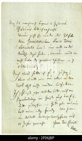 Pismo Jerneja Kopitarja Žigi Zoisu; Dunaj, 21. 4. 1813 (4). Stock Photo
