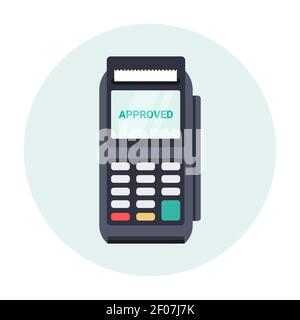 POS NFC Payment machine icon. NFC terminal card vector payment transfer Stock Vector