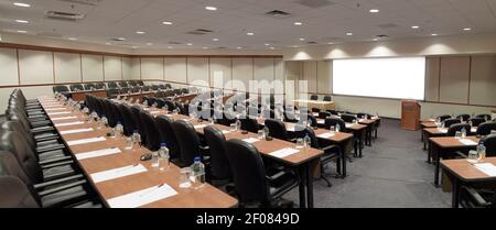 Large empty conference room, Philadelphia, USA Stock Photo
