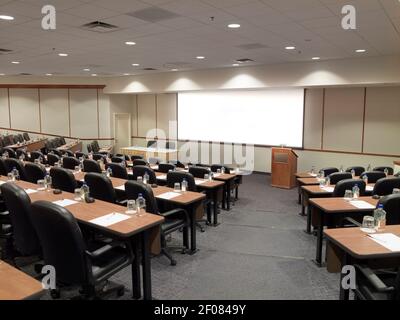 Large empty conference room, Philadelphia, USA Stock Photo