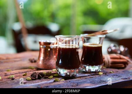 Traditional Arabic coffee Stock Photo