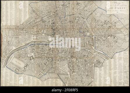 Plan routier de la ville de Paris by Charles Picquet, 1814 - Stanford ...