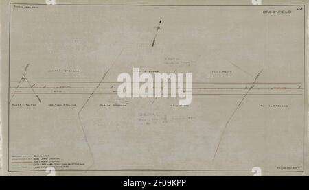 Plans showing deed and old location lines of the Western Railroad in ...