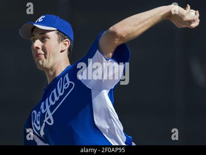 Kansas City Royals pitcher Jeff Francis throws during spring training on  Tuesday, February 22, 2011, in Surprise, Arizona. (Photo by John  Sleezer/Kansas City Star/MCT/Sipa USA Stock Photo - Alamy