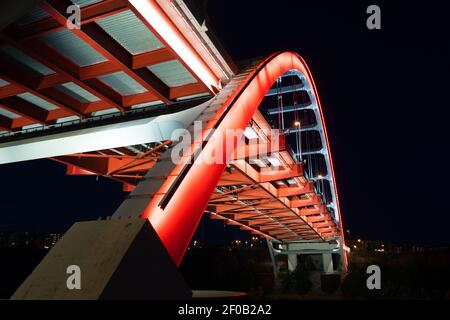 Korean Veterans Blvd Bridge Cumberland River Nashville Tennessee Stock Photo