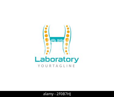 Initial laboratory alphabet letter H Stock Vector