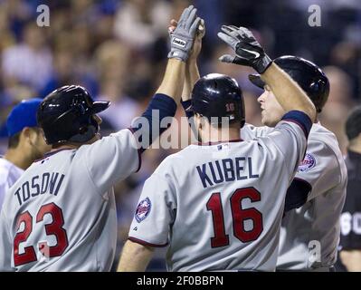 Minnesota Twins' Justin Morneau in a baseball game against the Kansas City  Royals, Friday, June 29, 2012, in Minneapolis. (AP Photo/Tom Olmscheid  Stock Photo - Alamy