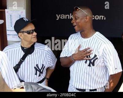 Darryl Strawberry of the New York Yankees at Anaheim Stadium in  Anaheim,California during the 1996 season. (Larry Goren/Four Seam Images  via AP Images Stock Photo - Alamy