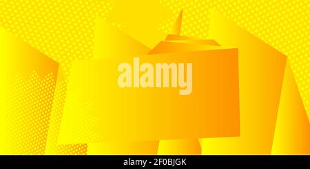 Yellow comic book style background, pop art superhero backdrop. Explosion cartoon illustration. Retro vector vintage style. Stock Vector