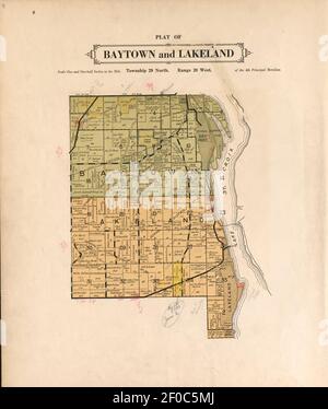 Plat book of Washington County, Minnesota - showing township plats, city and village plats, sub-division plats, and county map - compiled from official records Stock Photo