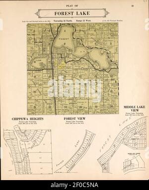 Plat book of Washington County, Minnesota - showing township plats, city and village plats, sub-division plats, and county map - compiled from official records Stock Photo