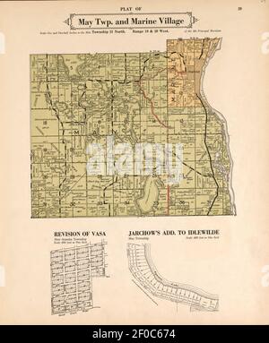 Plat book of Washington County, Minnesota - showing township plats, city and village plats, sub-division plats, and county map - compiled from official records Stock Photo