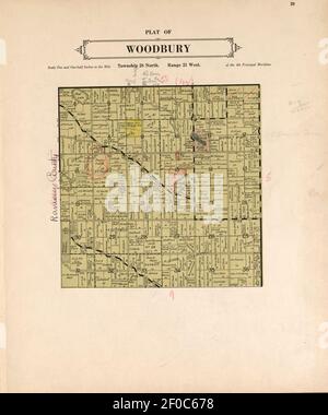 Plat book of Washington County, Minnesota - showing township plats, city and village plats, sub-division plats, and county map - compiled from official records Stock Photo