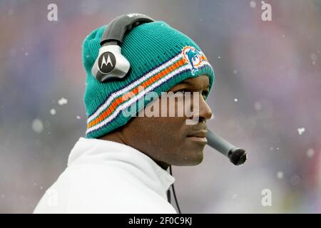 Miami Dolphins head coach Todd Bowles leaves field at the end of an NFL  game against the Buffalo Bills at Ralph Wilson Stadium in Orchard Park, New  York, Sunday, December 18, 2011.