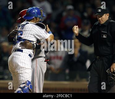 Milwaukee Brewers' J.J. Hardy slides home during the fourth inning of a  baseball game Thursday, May 14, 2009, in Milwaukee. (AP Photo/Morry Gash  Stock Photo - Alamy