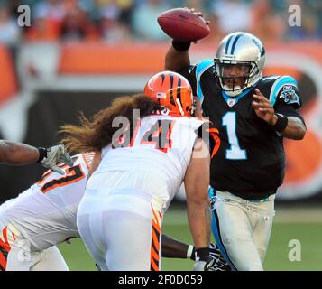 Cincinnati Bengals rookie defensive tackle Ekom Udofia (90) in action  during the NFL football team's rookie minicamp, Friday, April 30, 2010, in  Cincinnati. (AP Photo/Al Behrman Stock Photo - Alamy