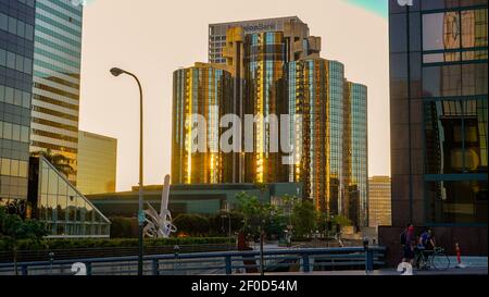 DTLA during covid 2020 Stock Photo