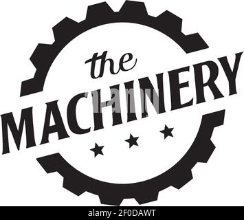 Vintage classic industrial logo design vector template Stock Vector