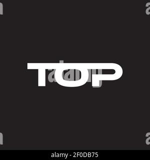TOP letter logo design vector template Stock Vector