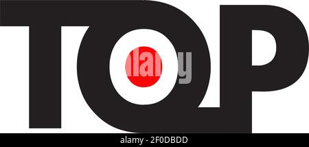 TOP letter logo design vector template Stock Vector
