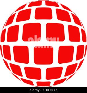 halftone globe 3d logo design inspiration vector template Stock Vector