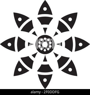 Flower ornament logo design vector illustration template Stock Vector