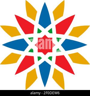 Flower ornament logo design vector illustration template Stock Vector