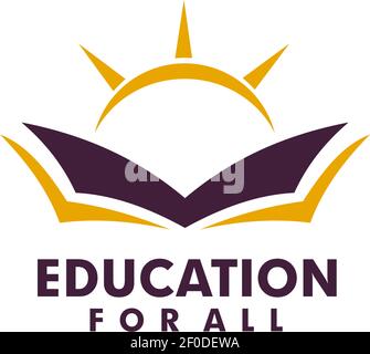 Education logo design inspiration with using book icon template Stock Vector