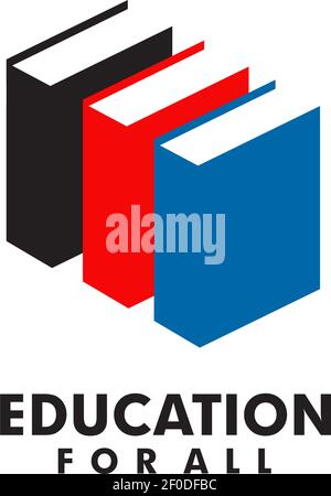 Education logo design inspiration with using book icon template Stock Vector