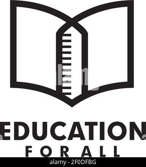 Education logo design inspiration with using book icon template Stock Vector