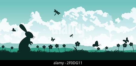 black and color of silhouette design of holiday of Christianity called easter,vector illustration Stock Vector