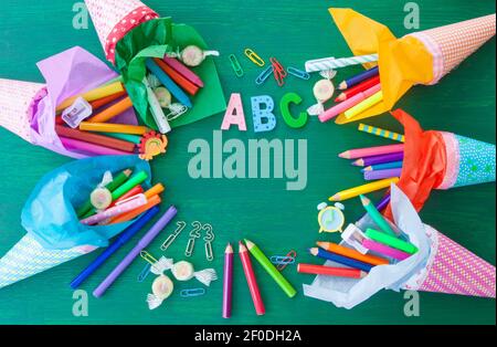 Background to the start of school Stock Photo