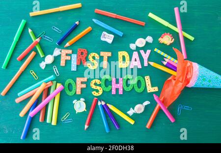 Background to the start of school Stock Photo