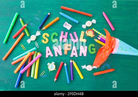 Background to the start of school Stock Photo