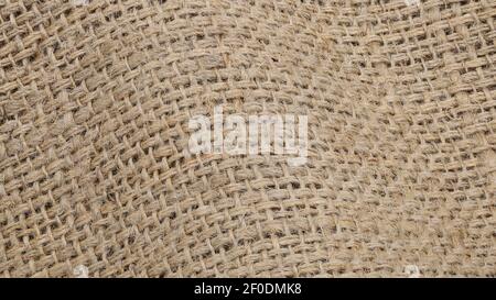 Close up of a burlap sack texture Stock Photo